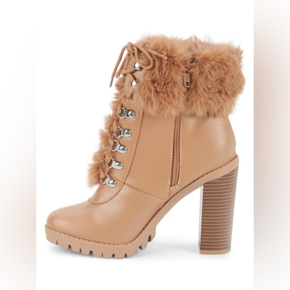 Pelica Faux Fur Block Heel Booties - Picture 5 of 10